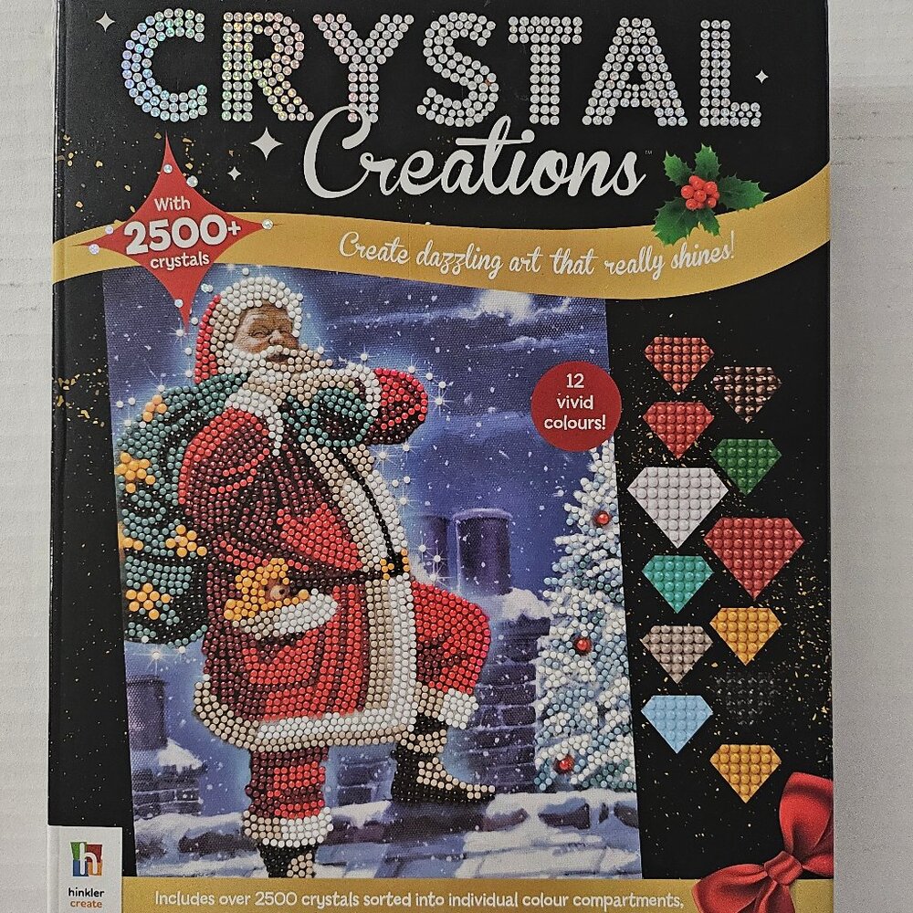 Hinkler Crystal Creations Santa on The Rooftop Diamond Painting Craft Kit New!